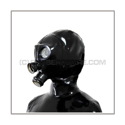 Delxue gasmask-zipper-hood HR-N with 2 gasmask-threads and thread-cover - model NEORGA